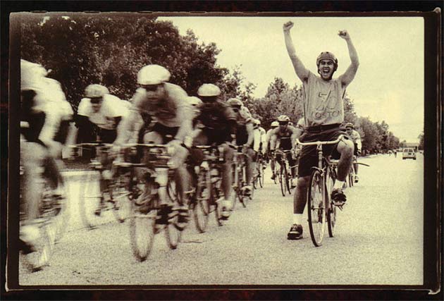 Eric Koston, psyched on bikes.