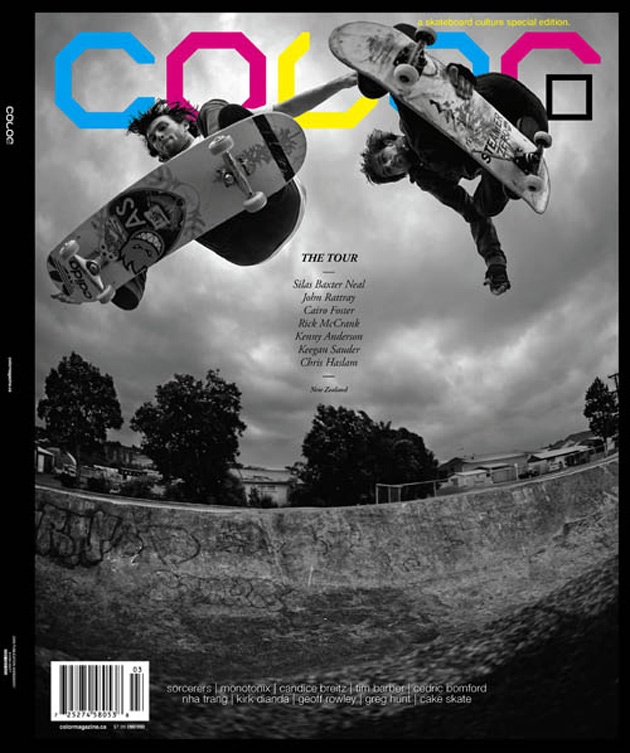 John Rattray & former éS ripper Silas Baxter-Neal adorn the cover of Color Magazine.